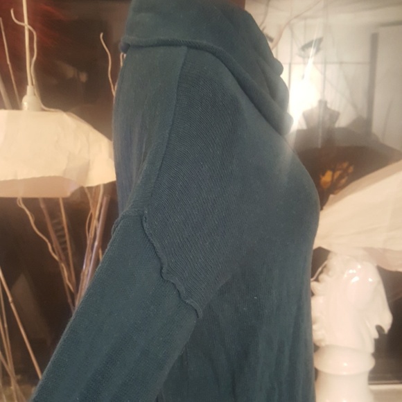 PRANA TEAL GREEN SWEATER WITH NET sz med - Picture 6 of 8